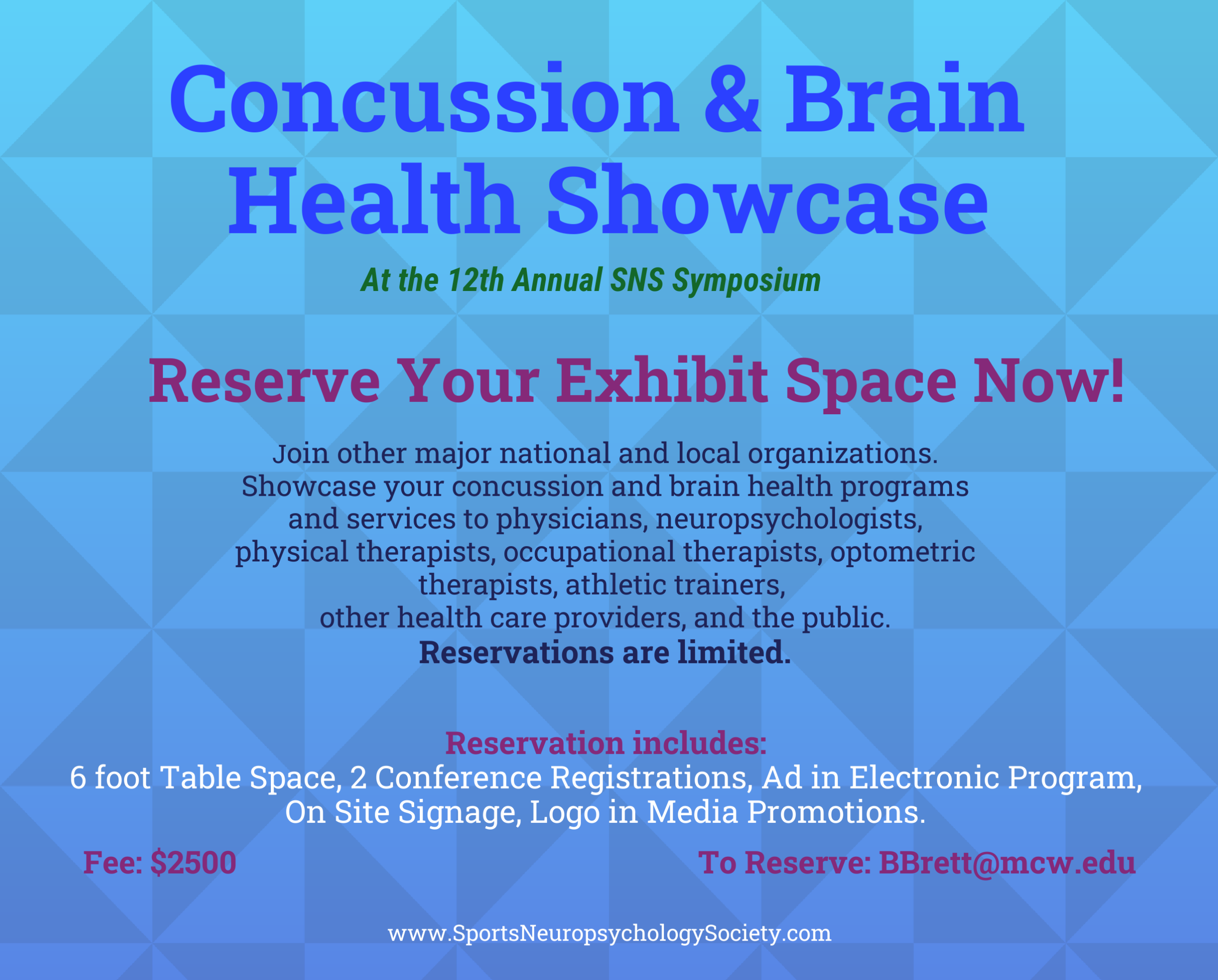 2024 Symposium Information Sports Neuropsychology Society